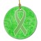 Lime Green Ribbon for Lymphoma Cancer Awareness Ceramic Ornament AN1212CO1